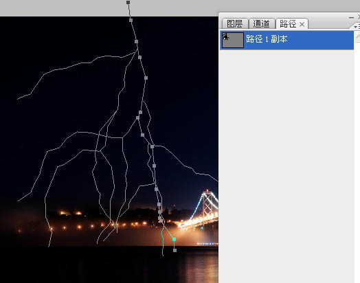 用ps路徑制作閃電效果