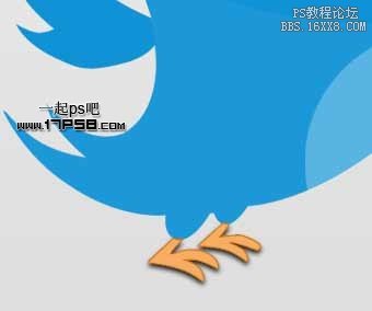 用ps绘制twitter小鸟logo