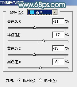 青色調，教大家制作青色夢幻人像效果