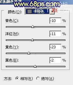 Photoshop教程:調出人物圖片深藍的秋季色