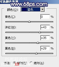 Photoshop打造暗调蓝红色风景图片