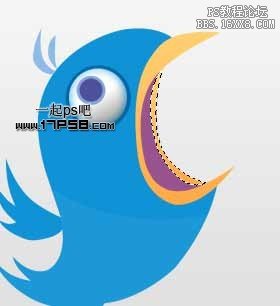 用ps绘制twitter小鸟logo