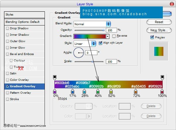 Photoshop教程:制作漂亮的七彩字效果