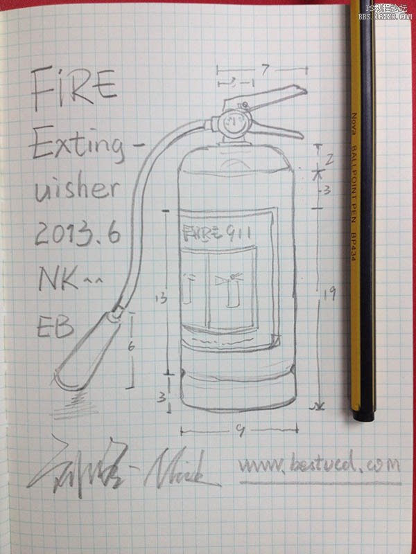 ps鼠绘灭火器教程