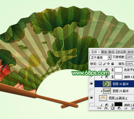 鼠绘扇子，鼠绘一把水墨油纸扇