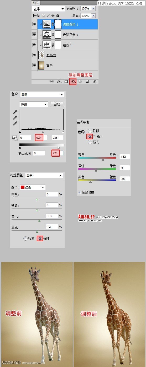 创意合成，通过PS制作一幅创意的长颈鹿熨衣服的创意图片