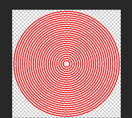 同心圆，用PS制作一个等距离的同心圆
