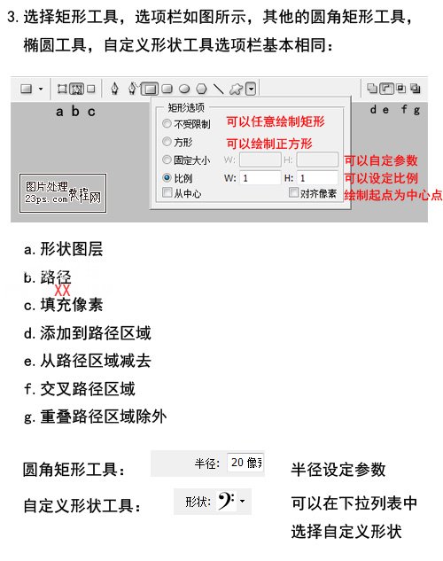 PhotoShop中自定义形状工具的使用方法