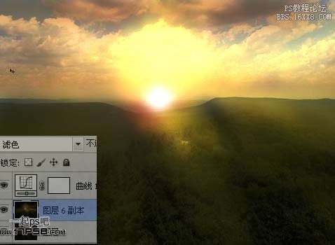 用ps制作美丽的夕阳落日场景