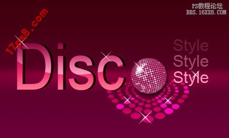 用ps制作DISco风格logo