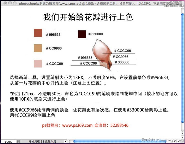 Photoshop繪制母親節康乃馨教程,PS教程,思緣教程網