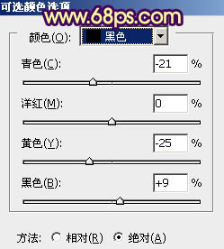 ps非主流柔和黄绿色教程