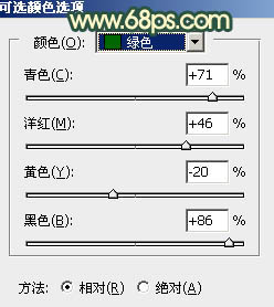 绿色调，调出青黄感觉的绿色色调照片