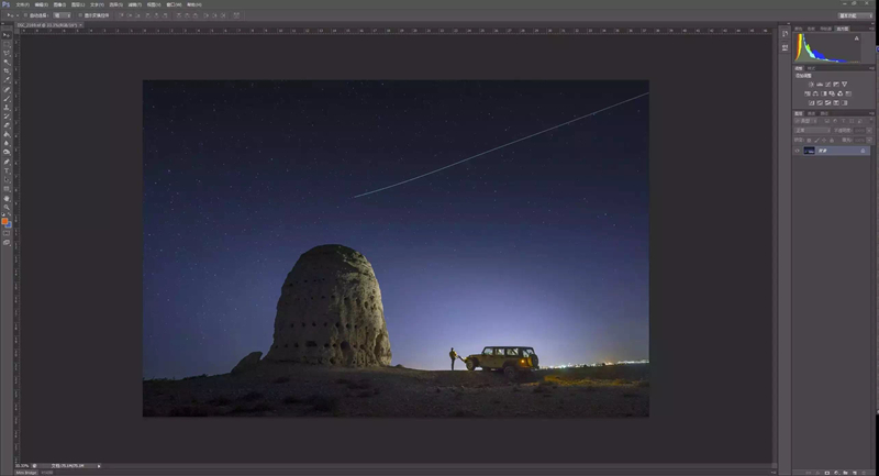 夜空照片，星空风景照片后期实例