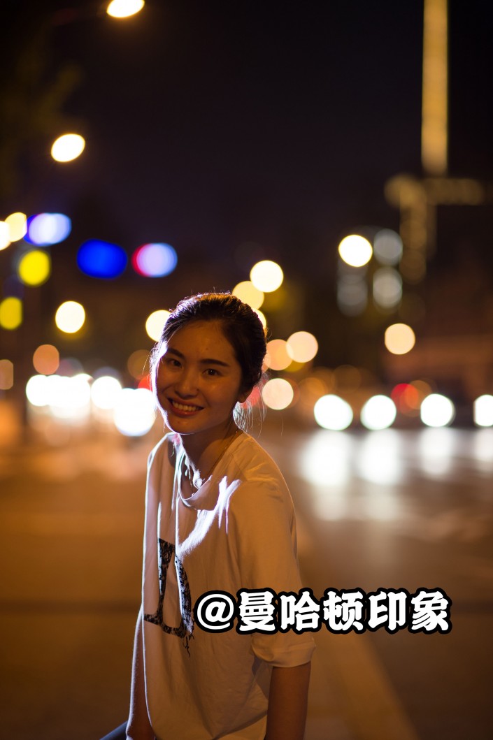 夜景人像，在PS中調出絢麗夜景人像色調