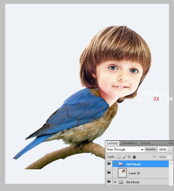 PHOTOSHOP教程:創(chuàng)建一個夢幻的小鳥女孩畫像