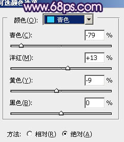 ps调出草地MM图片柔和紫红色