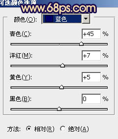 ps處理窗戶上女孩圖片柔和的橙藍色