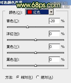 ps處理樹林美女圖片柔和的暗調(diào)紅青色