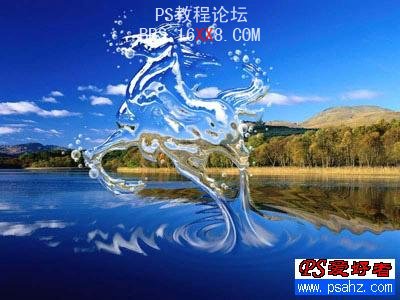 photoshop合成教程:水上跃起的骏马