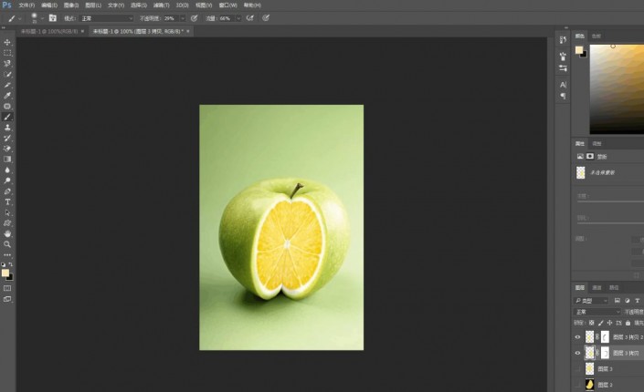 创意合成，在PS中合成一款极具创意的苹果橙子
