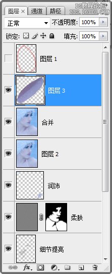 Adobe Photoshop CS3肖像修饰技巧之一高调人像