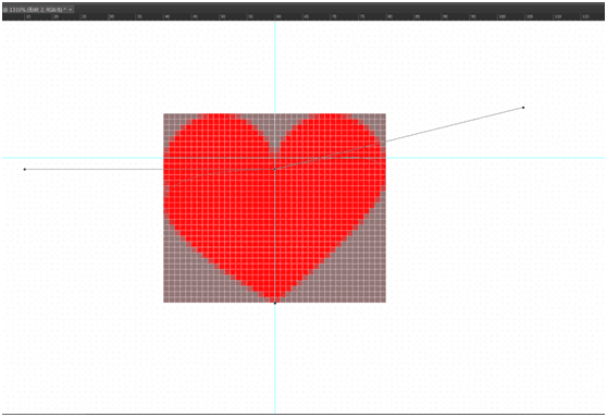 图案设计，用PS画一个简单的红色心形图案