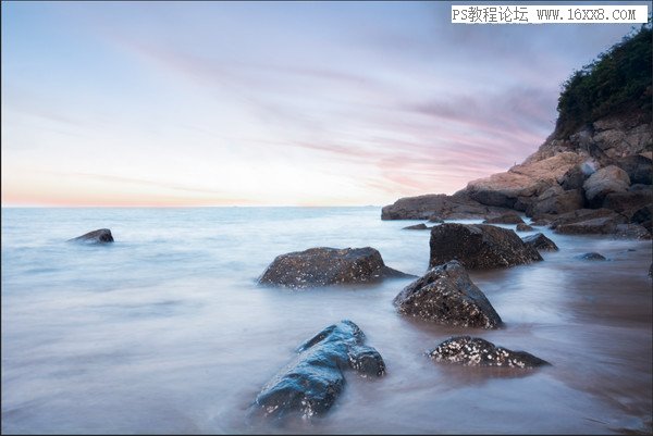 风光照片，用PS调出通透的海景照片