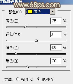 ps调出树林人物图片纯美的淡黄色