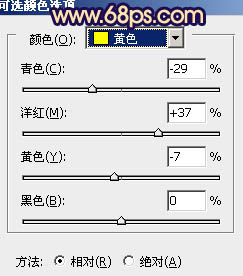 ps處理窗戶上女孩圖片柔和的橙藍色