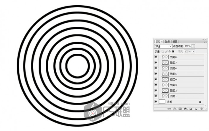同心圆，PS如何制作同心圆图案