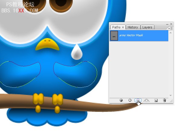 PhotoShop绘制可爱的Twriter小鸟的教程