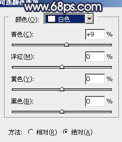 ps打造暗調青藍色樹林MM圖片