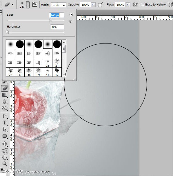 ps CS5利用3D功能打造逼真冰冻樱桃特效