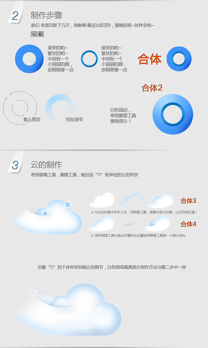 ps绘制腾讯新版手机QQ浏览器图标