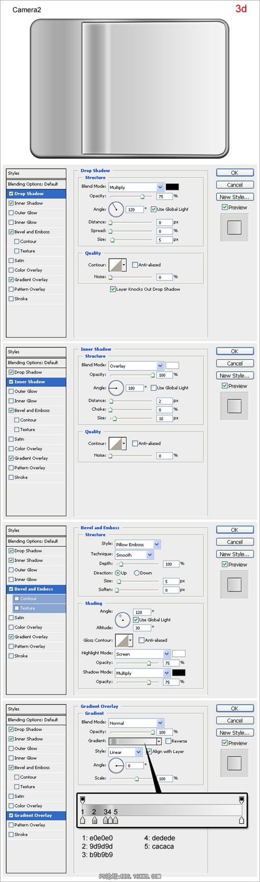 Photoshop CS3鼠繪教程:數碼相機