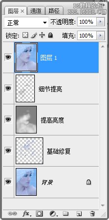 Adobe Photoshop CS3肖像修饰技巧之一高调人像