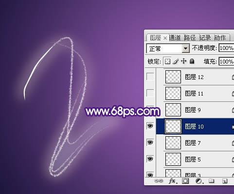 ps手寫熒光字教程