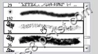 用ps画笔制作勾边字体