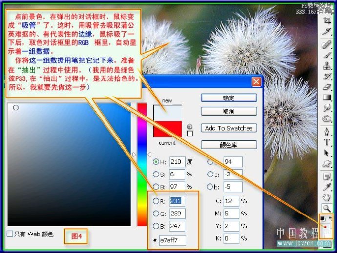 PS中精确抠出复杂背景内的蒲公英的两种方法