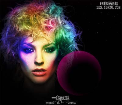 psCS5教程-宇宙抽象美女