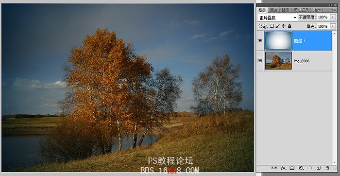 Photoshop数码后期教程:调出电影胶片效果风景图