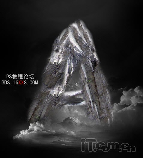 PS合成非常震撼的火山噴發字