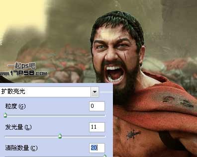 用ps制作斯巴达300勇士电影效果