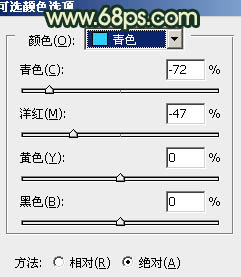 ps給外景情侶圖片加上古典青黃色