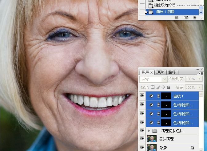 ps给老年人肤色精细修图教程