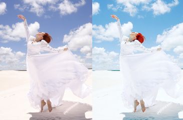 PS調出純白天空教程