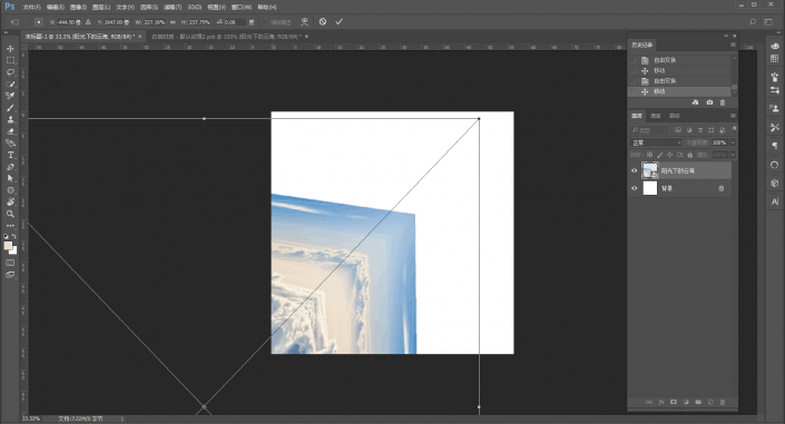 立体效果，用PS制作立方体的风景效果图