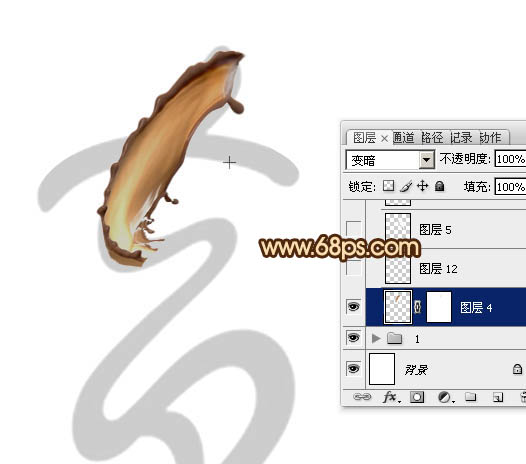 噴濺字，制作巧克力樣式的噴濺字