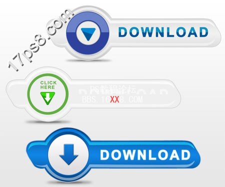 Photoshop打造时尚漂亮的下载按钮